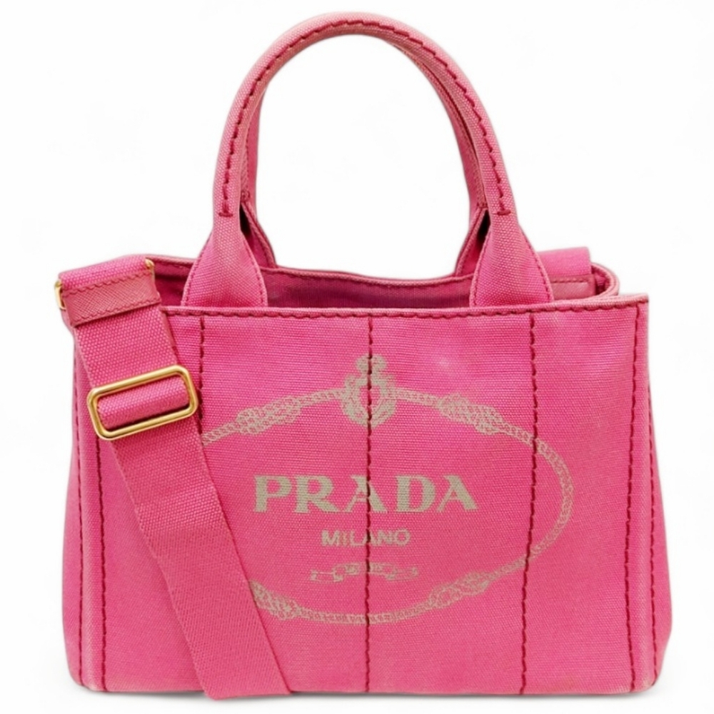 ✨️💎Authentic PRADA Canapa L Denim Tote Bag with strap